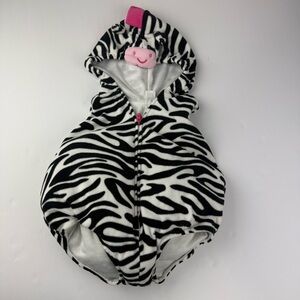 Baby Zebra Costume Hooded Plush Zip Up Carter's 12 month